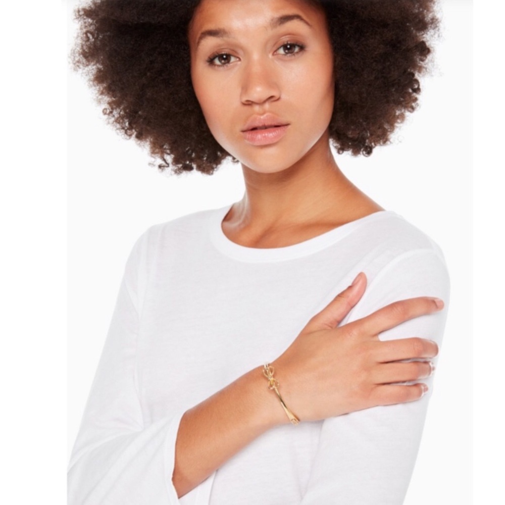 KATE SPADE • Gold Bow Meets Girl Bangle Bracelet - Picture 3 of 4